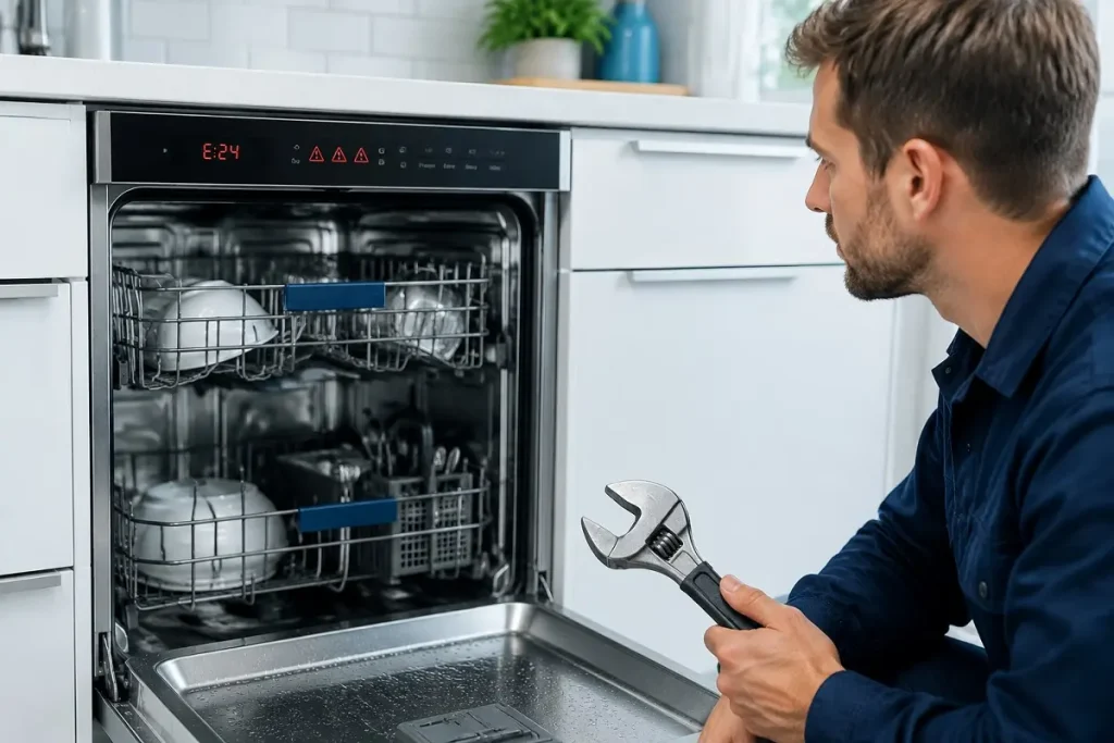 خطاهای رایج و مشکلات ظرفشویی دوو