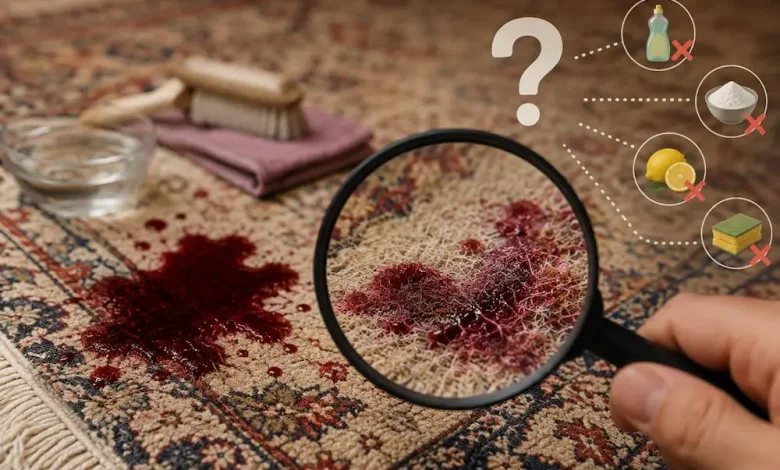 چرا بعضی لکه‌های فرش با روش‌های خانگی از بین نمی‌روند؟