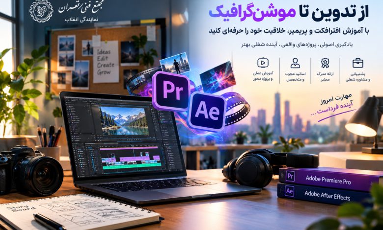 آموزش افترافکت و پریمیر؛ مسیری حرفه‌ای برای ورود به دنیای تدوین و تولید محتوای ویدئویی